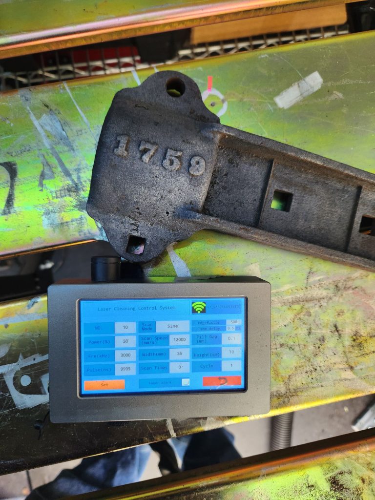 Innovative laser cleaning technology from Green Laser clean, cleaning metal tools.